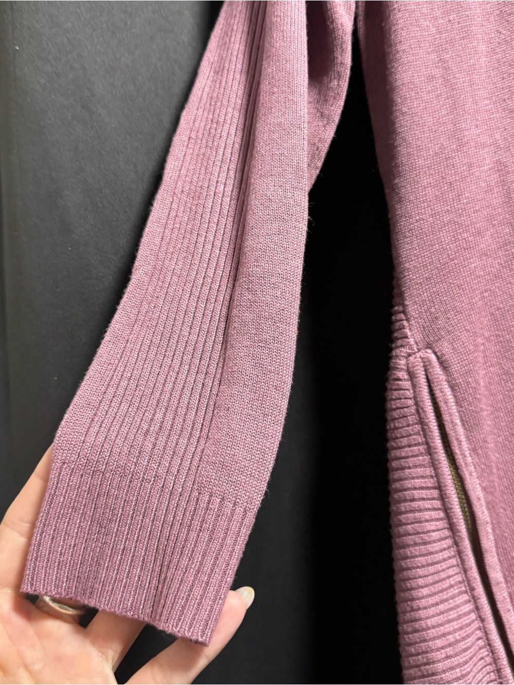 Worthington Dusty Rose Open-Front Long Cardigan - Picture 3 of 7
